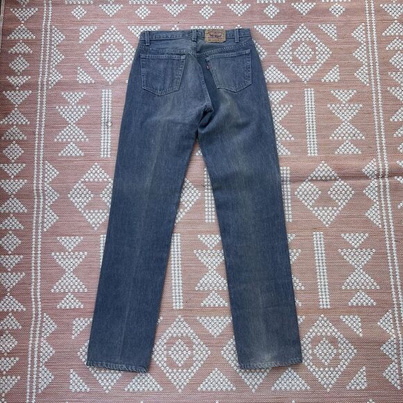 VTG 80s Levis 501 Jeans Mens 32 x 35 Dark Gray Made in USA Button Fly Denim - Picture 12 of 12